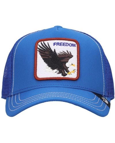 Goorin Bros Casquette Trucker Avec Patch Freedom Eagle - Bleu