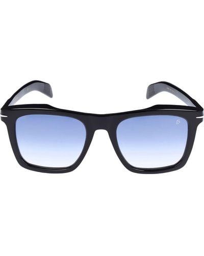 David Beckham Eckige Sonnenbrille Aus Acetat "db" - Blau