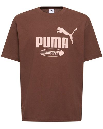 PUMA Baumwoll-t-shirt "kidsuper Studios" - Braun