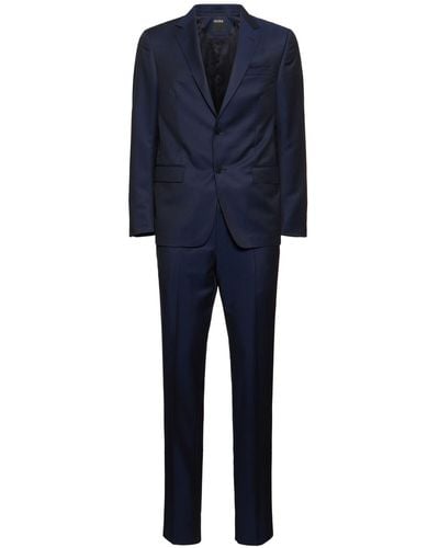 Zegna Wool & Mohair Tailored Suit - Blue