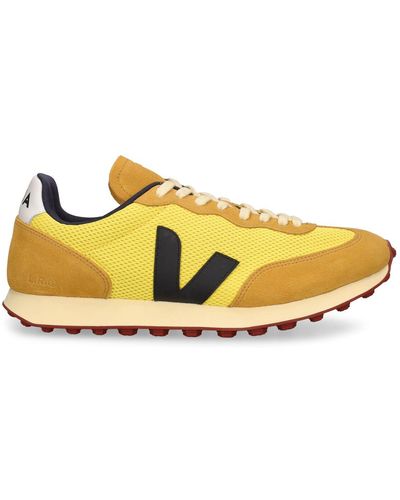 Veja Rio Branco Alveomesh & Suede Sneakers - Yellow