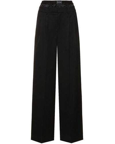 Alexander Wang Low Rise Tailored Wool Trousers - Black