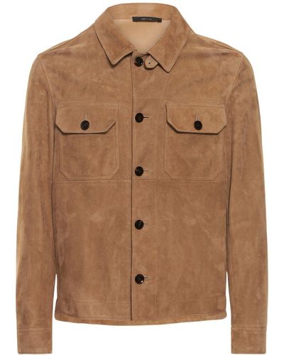 Tom Ford Lightweight Suede Outershirt - Brown
