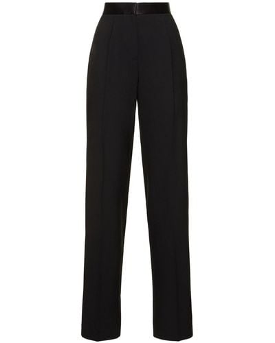 Nensi Dojaka Tailored High Waisted Wide Trousers - Black