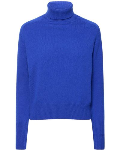 Victoria Beckham Pull-over à col roulé en laine - Bleu