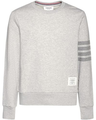 Thom Browne Classic Loopback Crewneck Sweatshirt - Gray