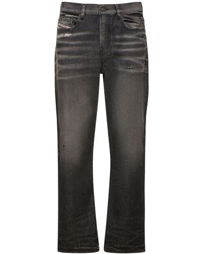 DIESEL D-Viker Faded Cotton Denim Jeans - Gray