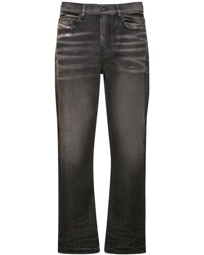 DIESEL Weite Jeans Aus Baumwolldenim "d-viker" - Grau