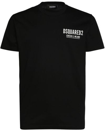 DSquared² T-shirt Aus Baumwolljersey "ceresio 9" - Schwarz