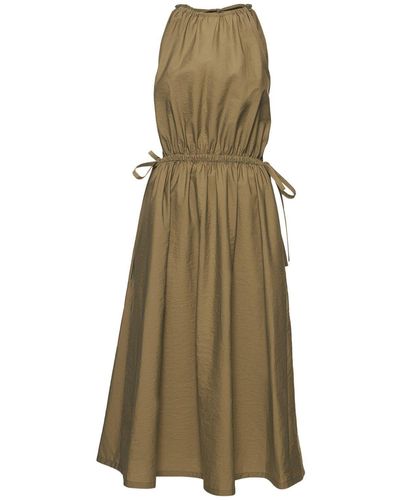 Brunello Cucinelli Green Viscose Linen Dress Woman – 2Men