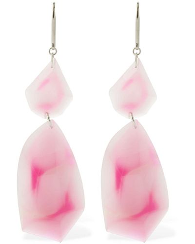Isabel Marant Neon Lights Resin Drop Earrings - Pink