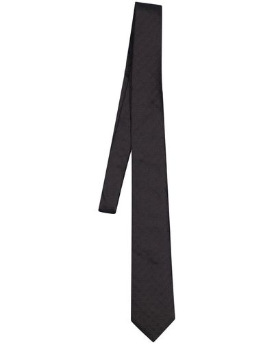 Dolce & Gabbana Logo Jacquard Knit Tie - Black
