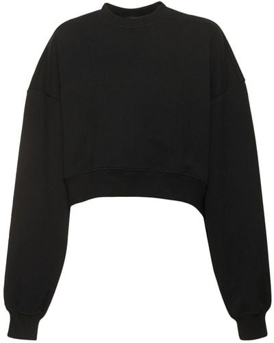 Wardrobe NYC Top hb in felpa di cotone - Nero