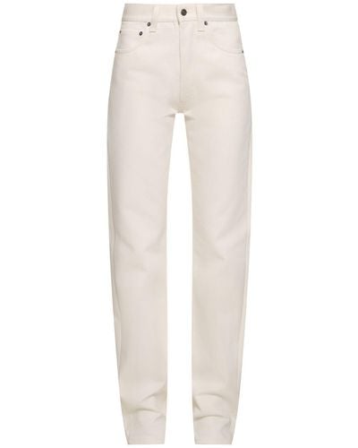 Loro Piana Sade High Waist Denim Straight Jeans - White