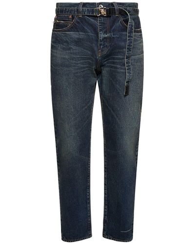 Sacai Jean en denim de coton beyondexx - Bleu