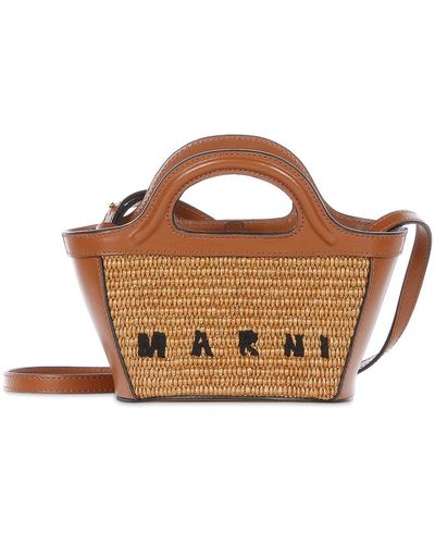 Marni Mikro Handtasche "tropicalia Summer" - Braun