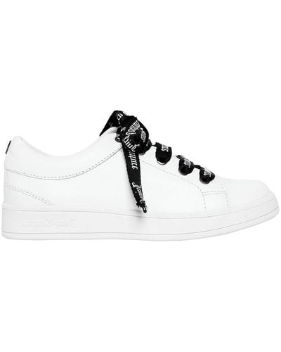 Juicy Couture Leather Lace Up Trainers - White