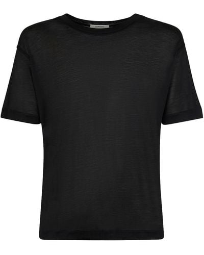 Lemaire Soft Silk T-Shirt - Black