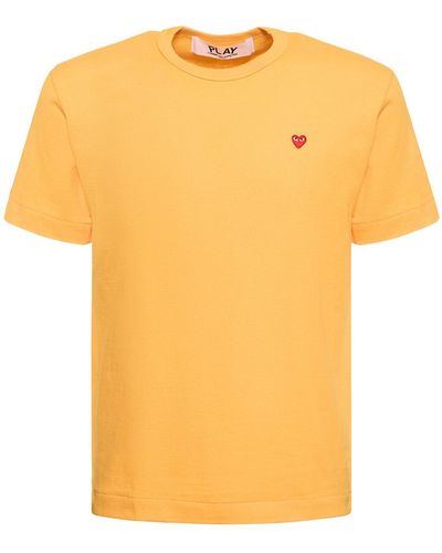COMME DES GARÇONS PLAY Play Logo Cotton T-Shirt - Yellow