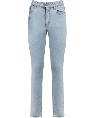 The Attico Jeans Skinny In Denim Di Cotone Stretch - Blu