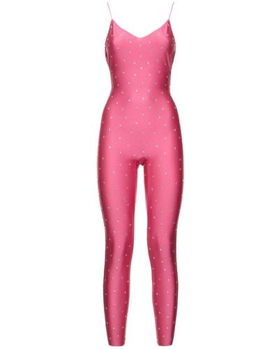 Oséree Gem Stretch Jersey Jumpsuit - Pink