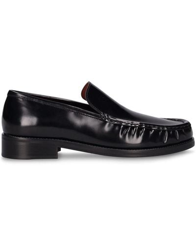 Acne Studios Boafer Sport Leather Loafers - Black