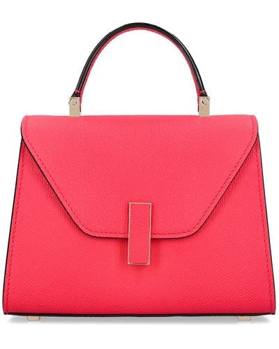 Valextra Micro Iside Grained Leather Bag - Red