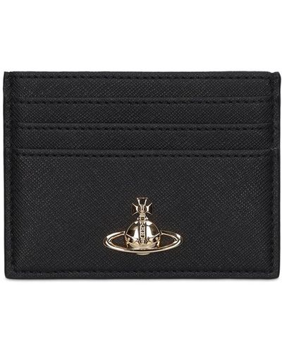 Vivienne Westwood Flat Faux Leather Card Holder - Black