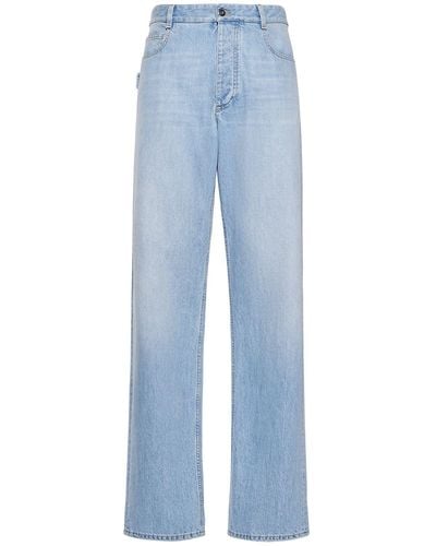 Bottega Veneta Vintage-jeans Aus Baumwolldenim Mit Weitem Bein - Blau