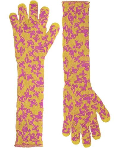 Vivienne Westwood Knitted Long Gloves - Orange