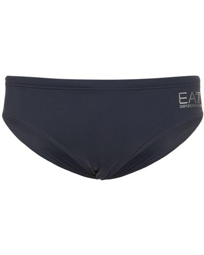 EA7 Slip mare logo series in nylon - Blu