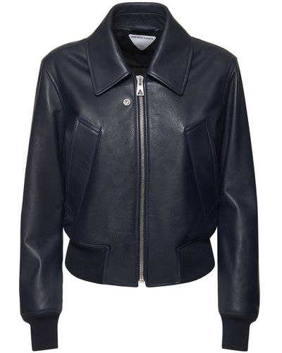 Bottega Veneta Bomber in pelle - Blu