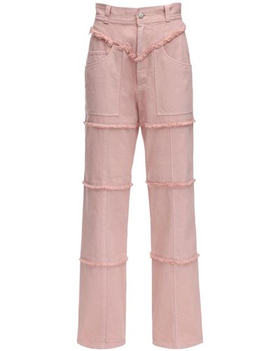 Ambush High Waist Denim Pants - Pink