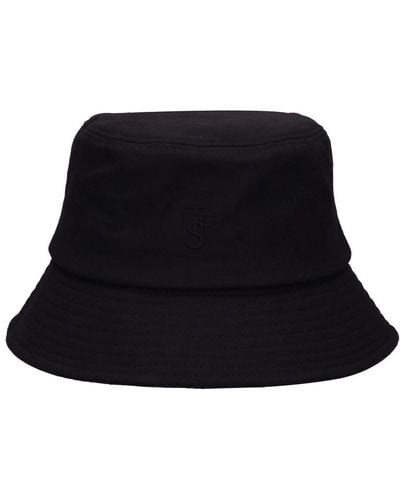 Frankie Shop Tfs Wool Blend Flannel Bucket Hat - Black