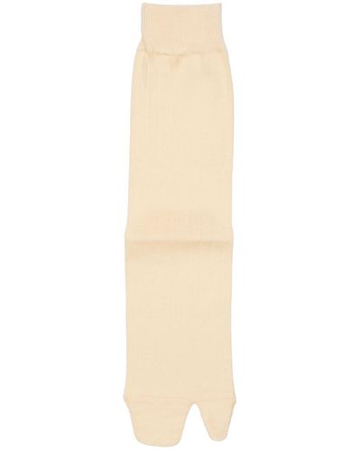 Maison Margiela Cotton Knit Rib Socks - White