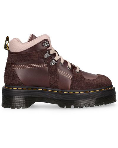 Dr. Martens 40mm Hohe Nappa- Und Wollstiefel "zuma Hiker" - Braun