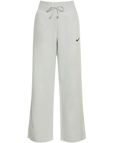 Nike Pantaloni larghi vita alta in misto cotone - Grigio