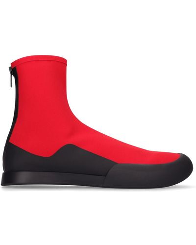 The Row 20mm Tr Scuba Ankle Boots - Red