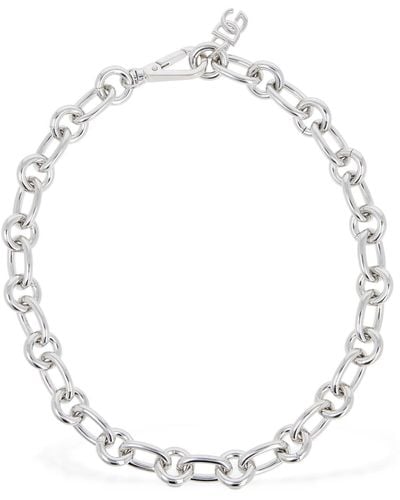 Dolce & Gabbana Chunky Chain Necklace - White