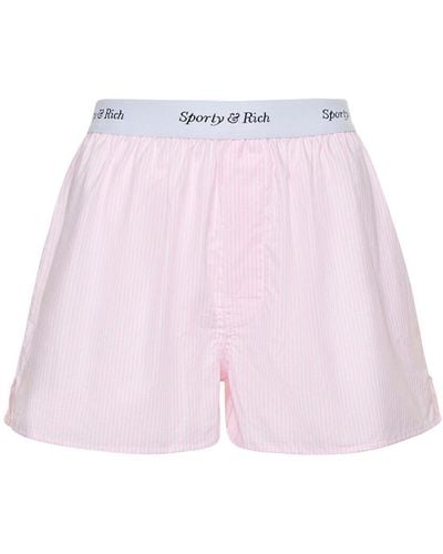 Sporty & Rich Boxer Shorts - Pink
