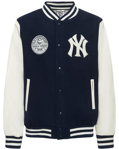 KTZ Ny Yankees Heritage Varsity Jacket - Blue