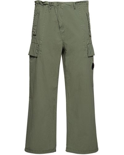 C.P. Company Flatt Nylon Oversized Cargo Pants - Green