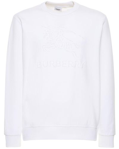 Burberry Sweatshirt Aus Baumwolle "rayner" - Weiß