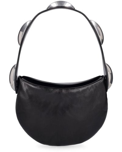 Alexander Wang Dome Multi Carry Bag In Crackle Patent Leather - Black