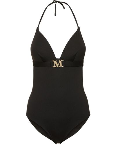 Max Mara Cecilia Jersey One Piece Swimsuit - Black