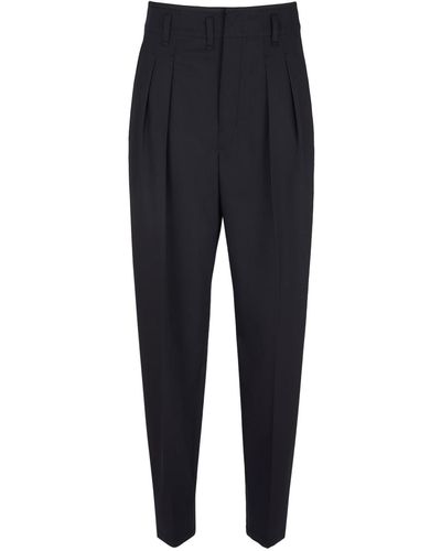Lemaire Tailored Pleated Wool Trousers - Blue
