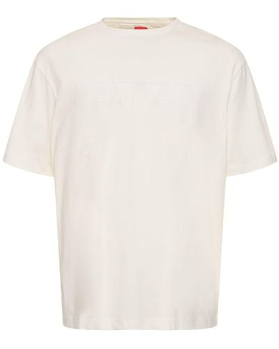 Ferrari T-shirt oversize en jersey de coton à logo - Blanc