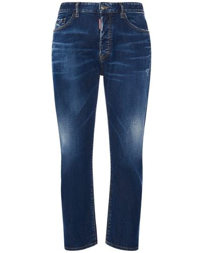DSquared² Bro Stretch Cotton Denim Jeans - Blue