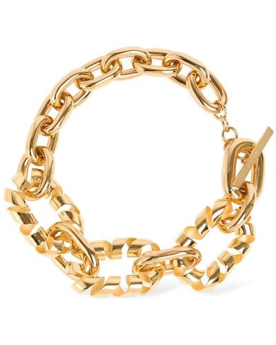 Rabanne Xl Link Twist Collar Necklace - Metallic