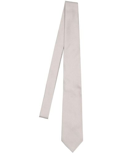Tom Ford Cravate en soie blade 8 cm - Blanc